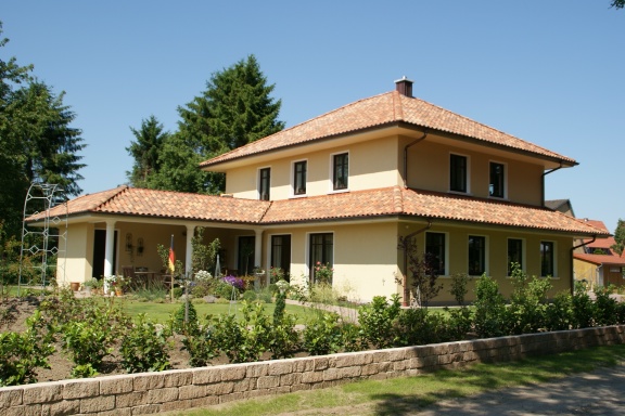 R&uuml;ckansicht mediteranes Passivhaus